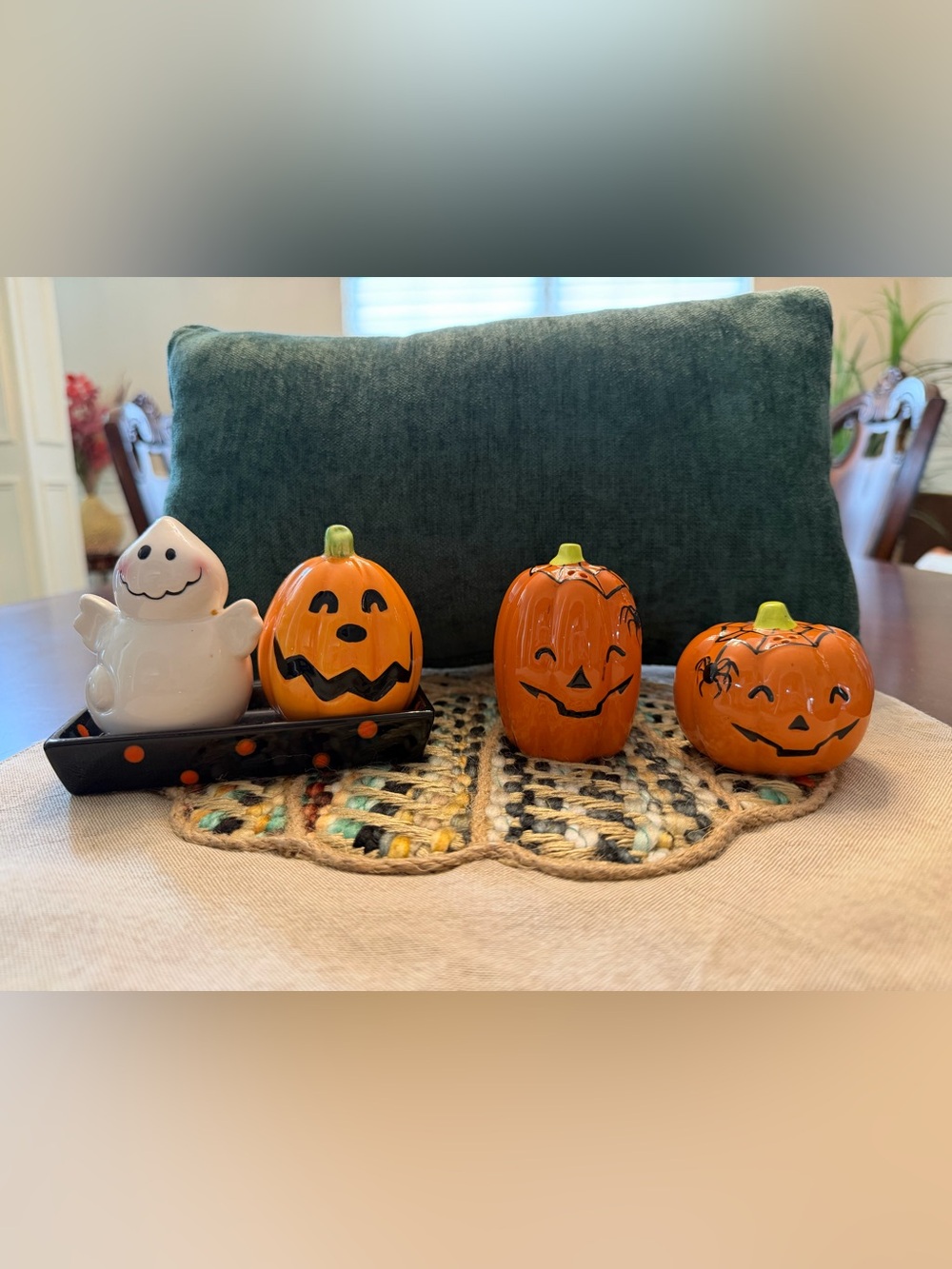 Set of two Halloween Ceramic Salt & Pepper Shakers